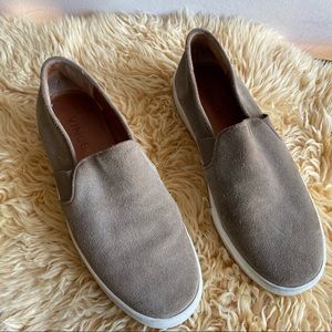 Vince Taupe Suede Loafers